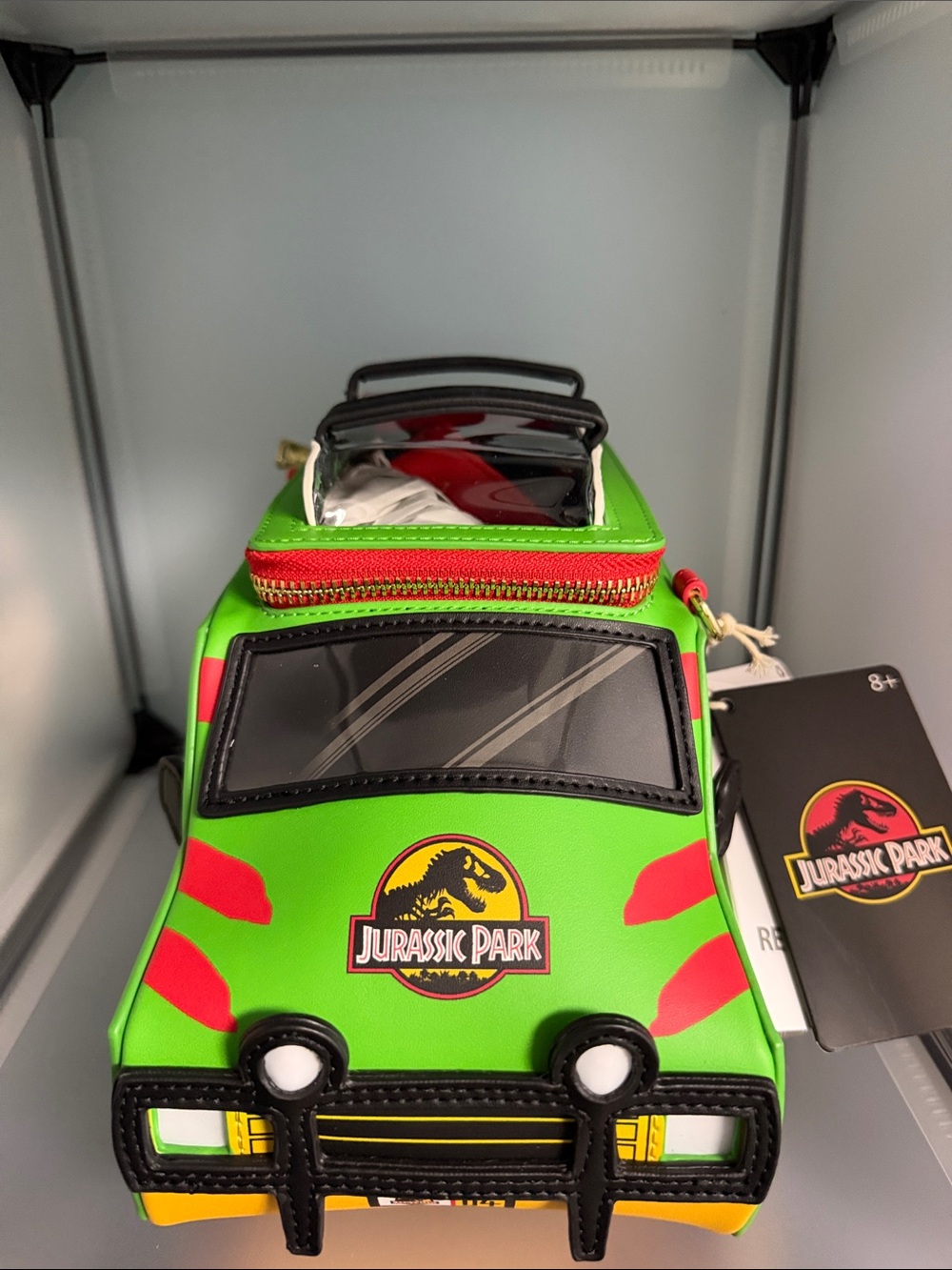 NWT Loungefly Jurassic Park Jeep Crossbody- Green/Red/Yellow - Picture 2 of 11